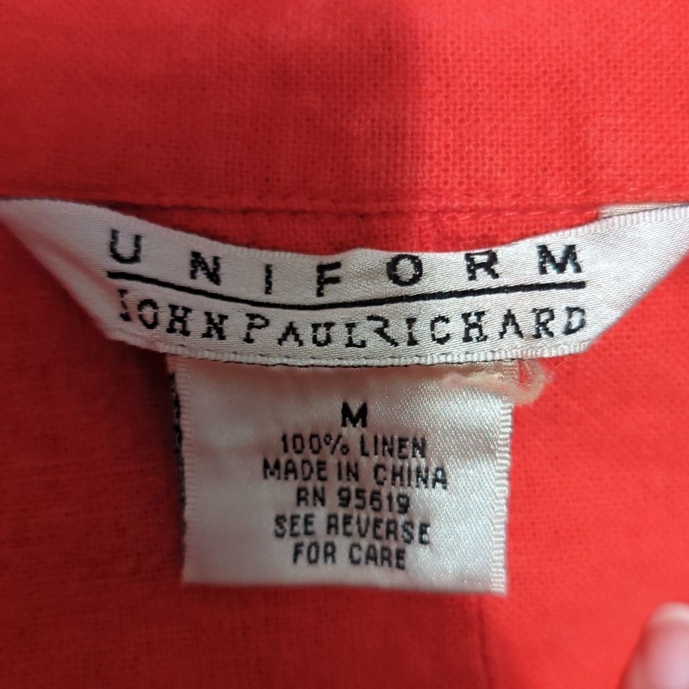 Medium 100% Linen Button Down Light Jacket - image 4